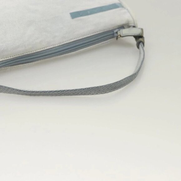 PRADA Sports Accessory Pouch Canvas Light Blue Silver Auth - Picture 8 of 16